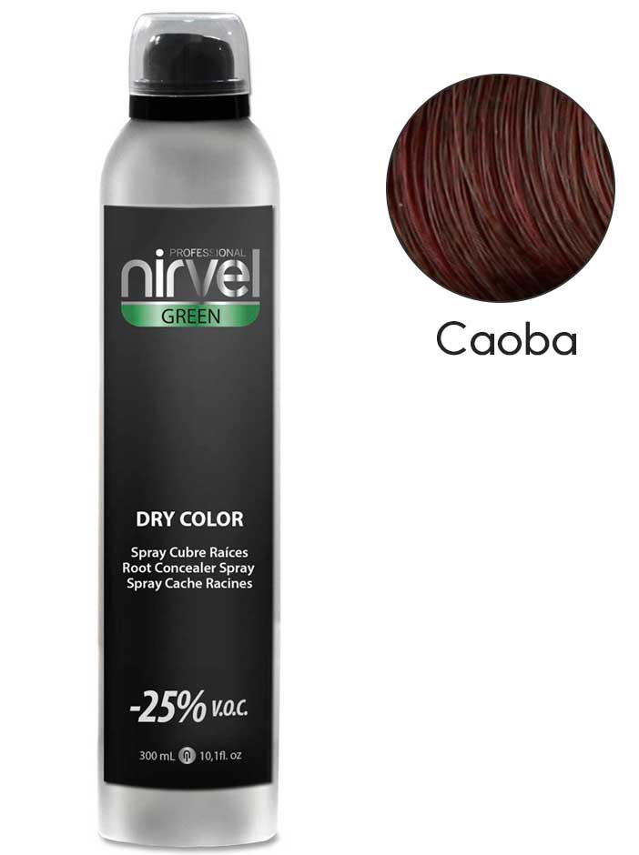 Nirvel dry color cubrecanas en spray 300 ml caoba