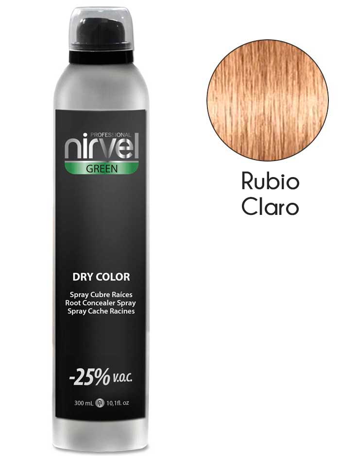 Nirvel dry color cubrecanas en spray 300 mL rubio claro