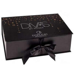 Dorleac Kit Maquillaje Divas Golden, Contiene: Iluminador Liquido Dorado, Paleta 6 Sombras, Eyeliner Negro Glitter, Lapiz Ojos Negro Y Labial Rojo Mirror