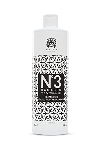Valquer Profesional Liquido Para Permanente. Moldeador Capilar. Vegano. Uso en peluquería. Rizar cabello. Con tecnología Vplex - 500 Ml. Cabellos: difíciles, normales, coloreados y dañados Nº3