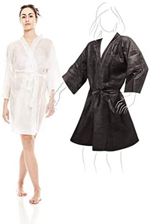 TP-BATA Kimono BLANCO en TNT. DESECHABLE - Hair shop
