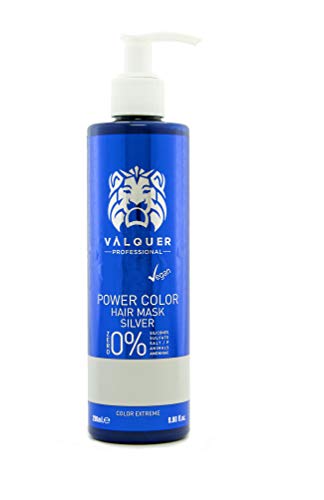 Válquer Professional Mascarilla Power Color cabellos teñidos. Vegano y sin sulfatos (Plata). Potenciador color pelo- 275 ml