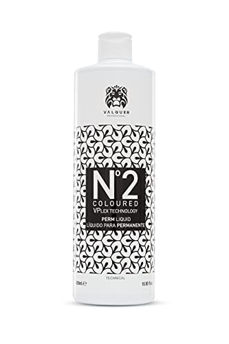 Valquer Profesional Liquido Para Permanente. Moldeador Capilar. Vegano. Uso en peluquería. Rizar cabello. Con tecnología Vplex - 500 Ml. Cabellos: difíciles, normales, coloreados y dañados Nº2