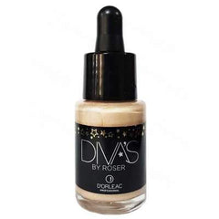 Dorleac Kit Maquillaje Divas Golden, Contiene: Iluminador Liquido Dorado, Paleta 6 Sombras, Eyeliner Negro Glitter, Lapiz Ojos Negro Y Labial Rojo Mirror