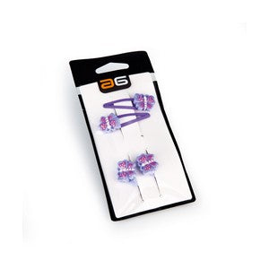 Kit Coletero + Gancho Infantil Mariposa Lila, 4 Pc