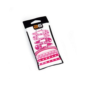 Kit Ganchos + Gomas Rosas, 12 Pc