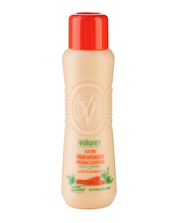 Leche hidratante bronceadora zanahoria facial y corporal 500 ml valquer