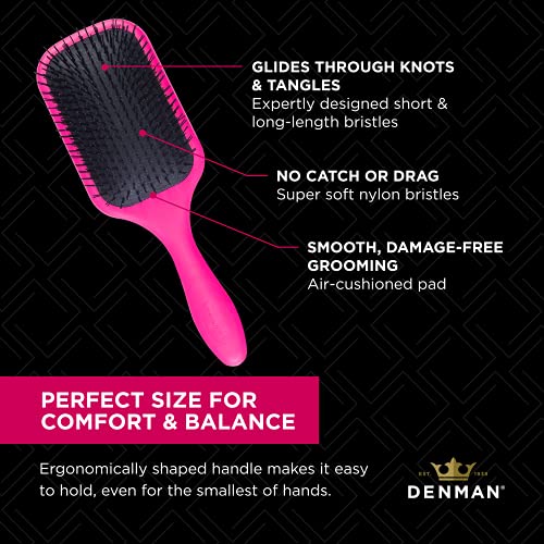 Denman Tangle Tamer Ultra - Cepillo, 90l, color fucsia