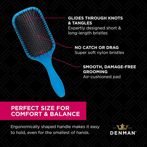 Denman Tangle Tamer Ultra - Cepillo, 90l, color azul