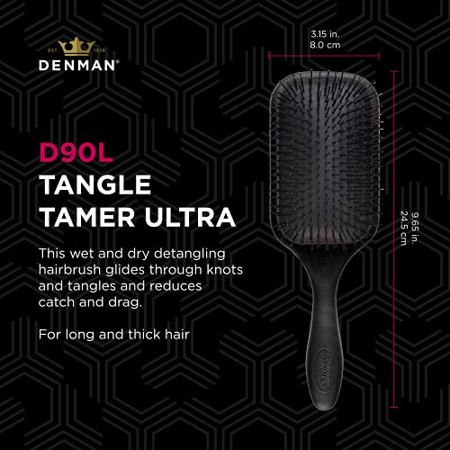 Denman D90L Tangle Tamer Ultra - Cepillo, 90 l, color negro