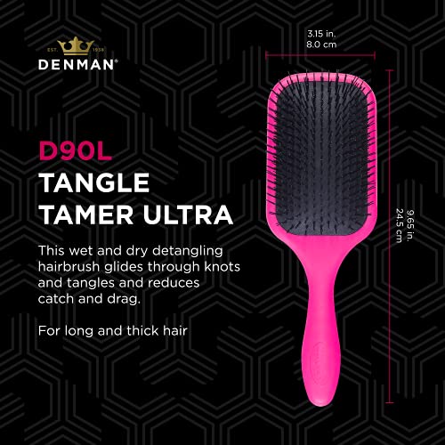 Denman Tangle Tamer Ultra - Cepillo, 90l, color fucsia