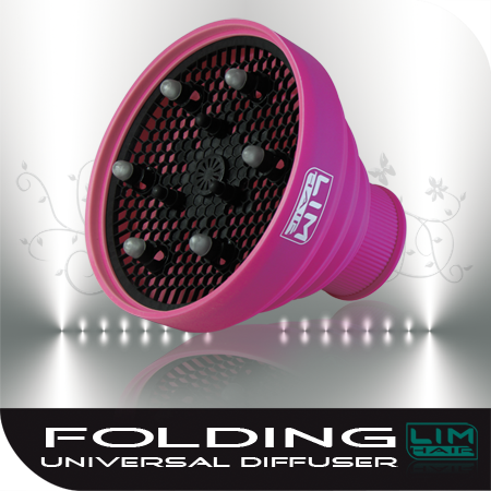 Lim hair Difusor universal plegable de silicona fuchsia