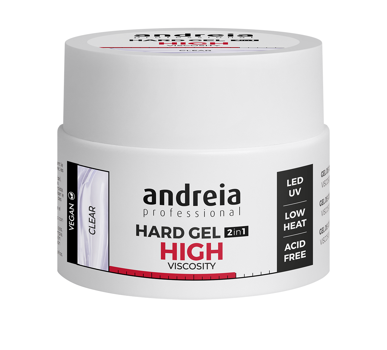 Andreia esmaltes builder gel high viscosity-  viscosidad alta 44 gr. Clear
