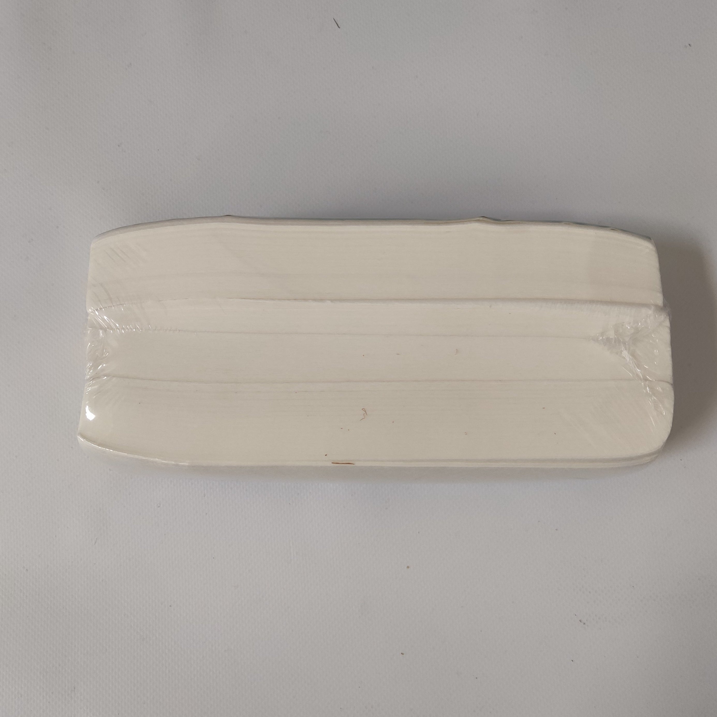 250 tiras depliarorias desechables de 22cm X 7cm, paquete retractilado.