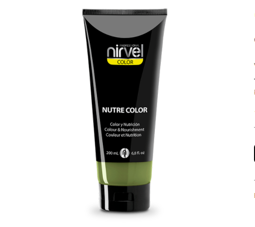 Nirvel nutre color | mascarilla de color y nutrición verde 200 ml.