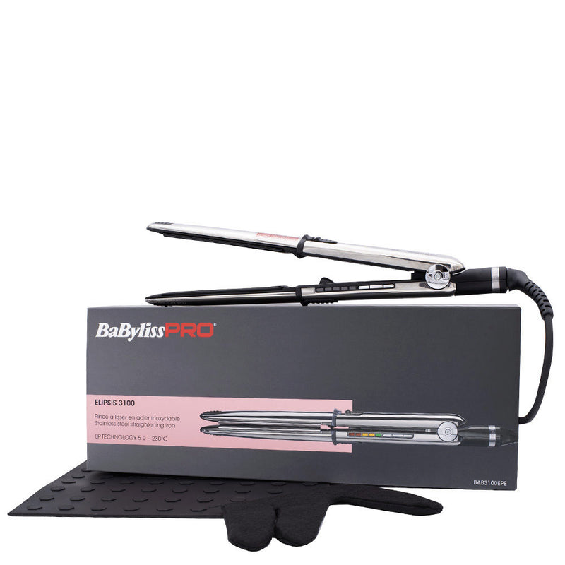 Plancha elipsis ep technology 2,5 cm. 5.0, 230º 55w negra bab3100epe babyliss pro