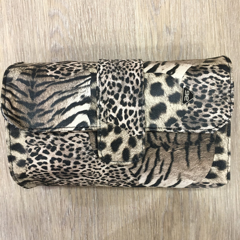 MANTA DE 32 PINCELES MAQUILLAJE LEOPARDO ASUER GROUP
