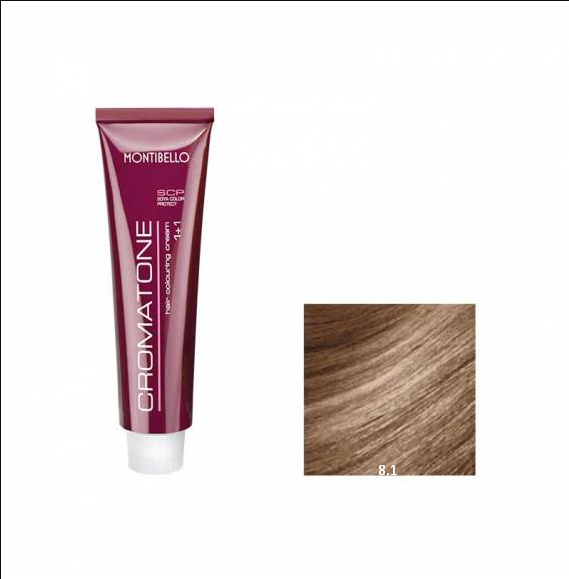 Cromatone Tinte Permanente 60ml Montibello 8.1 - Rubio Claro Ceniza