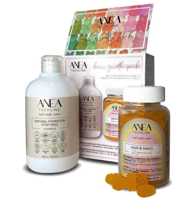 Gummies Hair Growth pack, potenciador del crecimiento del cabello y uñas