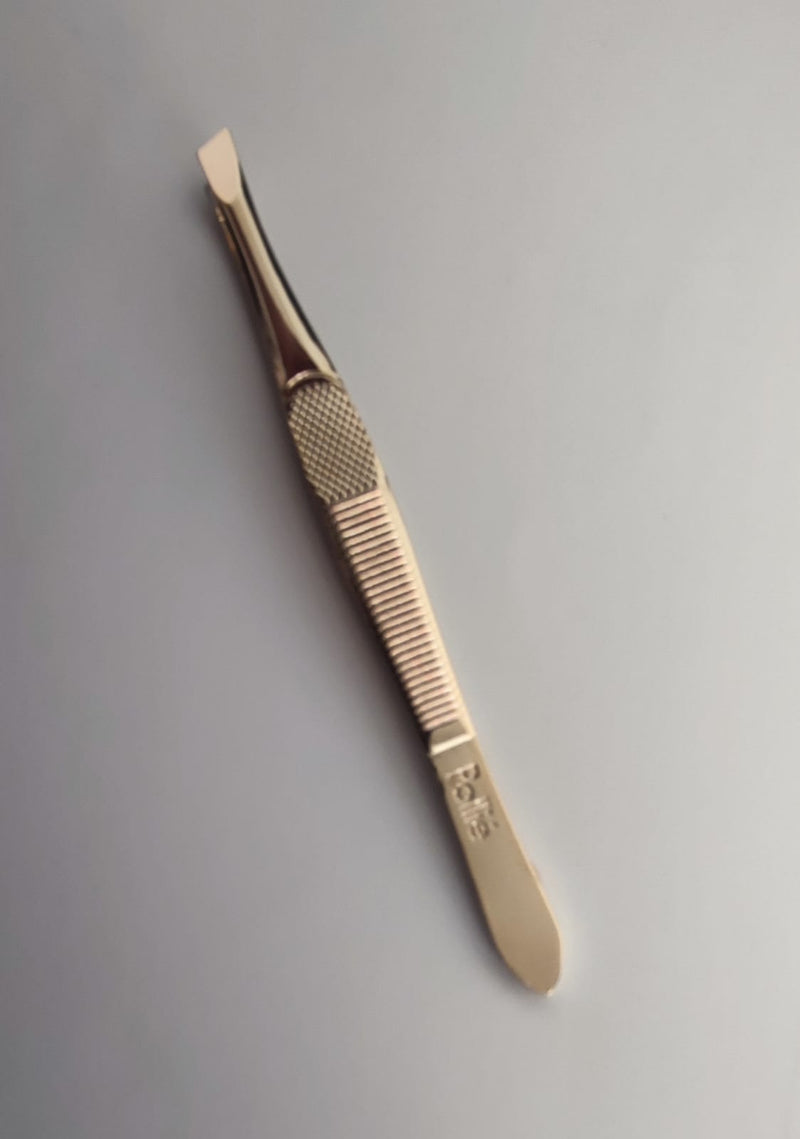 PINZA DEPILAR 9 CM.DORADA P/RECTA