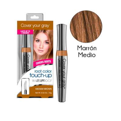 TP-CUBRE CANAS RAIZ MARRON MEDIO WATERPROF 15GR COVER YOUR GRAY ROOT COLOR TOUCH-UP RETOQUE DE RAICES RESISTENTE AL AGUA 15G MARRÓN MEDIO - Hair shop