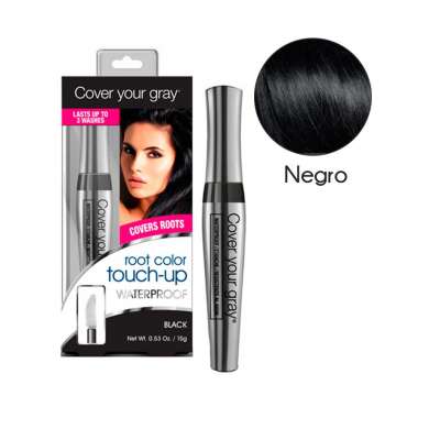 TP-CUBRE CANAS RAIZ NEGRO WATERPROF 15GR COVER YOUR GRAY ROOT COLOR TOUCH-UP RETOQUE DE RAICES RESISTENTE AL AGUA 15G NEGRO - Hair shop
