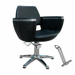 Silla de peluqueria bohemian negra eurostil -3 opciones de pies y de reposapies