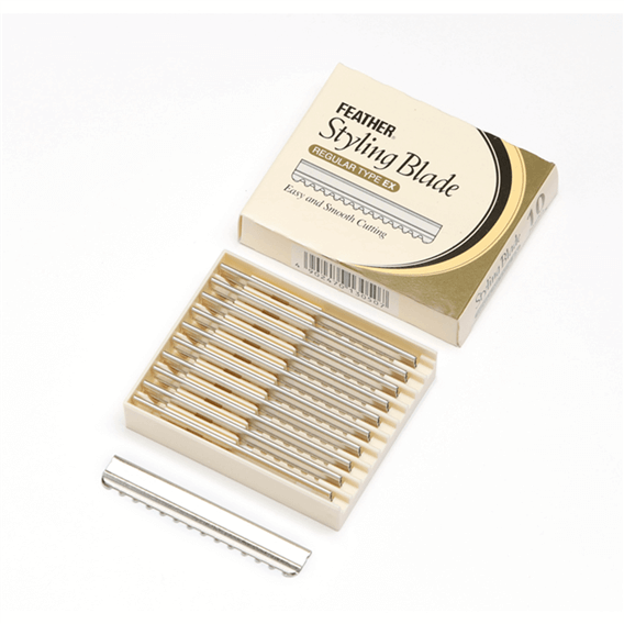 TP-FEATHER CAJA 10 CUCHILLAS STYLING RAZOR N4304947 HOJA  FEATHER EX-RECAMBIO NAVAJA - Hair shop