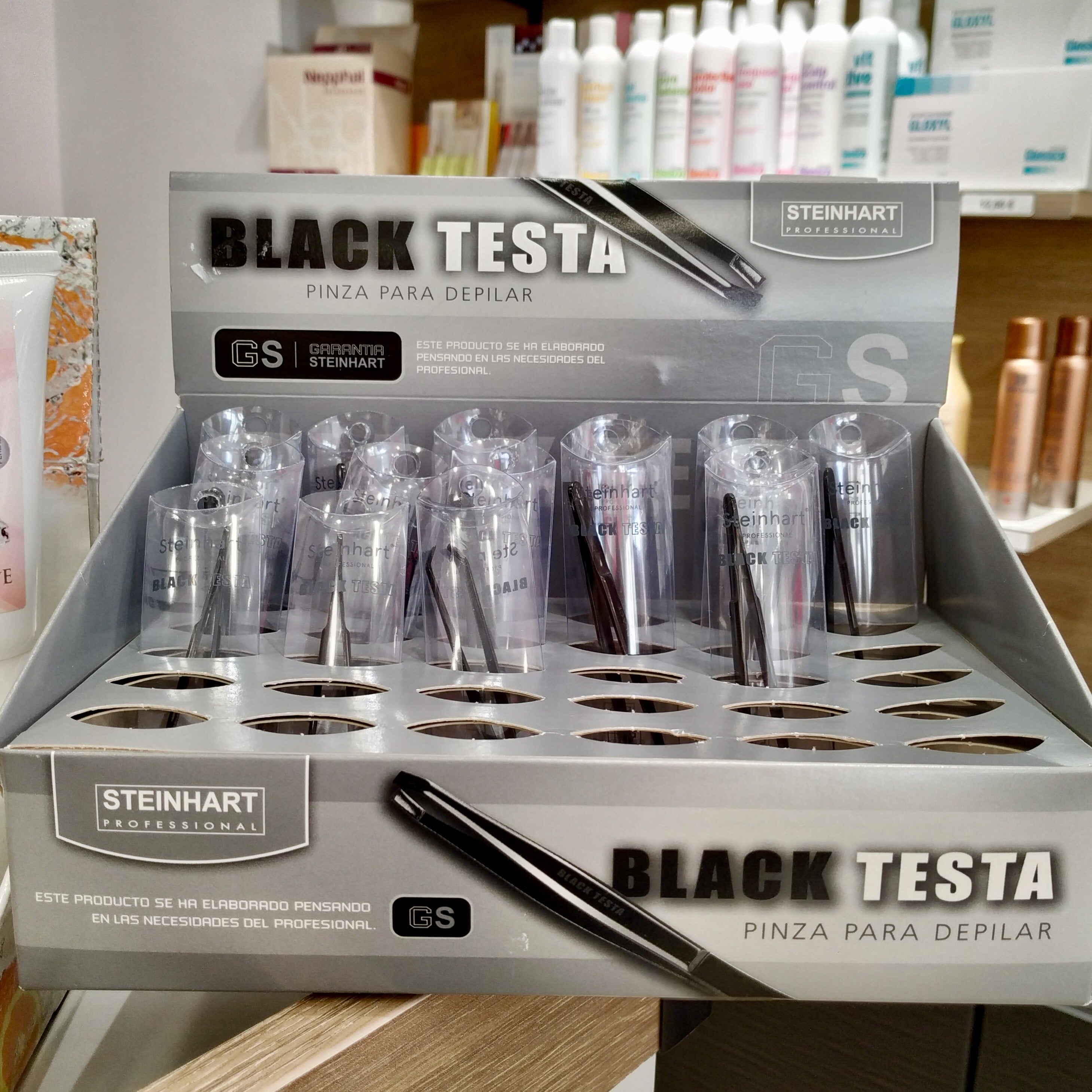 TP-STEINHART PINZA DEPILAR BLACK TESTA - Hair shop
