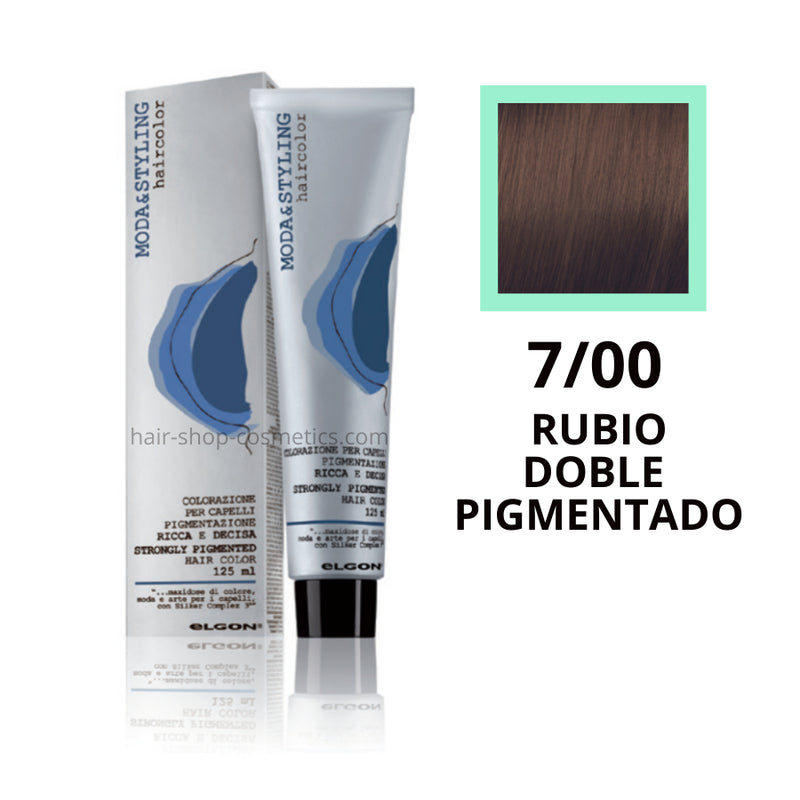 Tinte elgon profesional moda styling, Naturales intensos 7/00 RUBIO DOBLE PIGMENTADO 125 ml