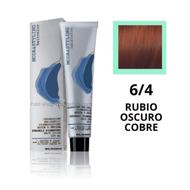 Tinte elgon profesional moda styling, Cobres 6/4 RUBIO OSCURO COBRE 125 ml
