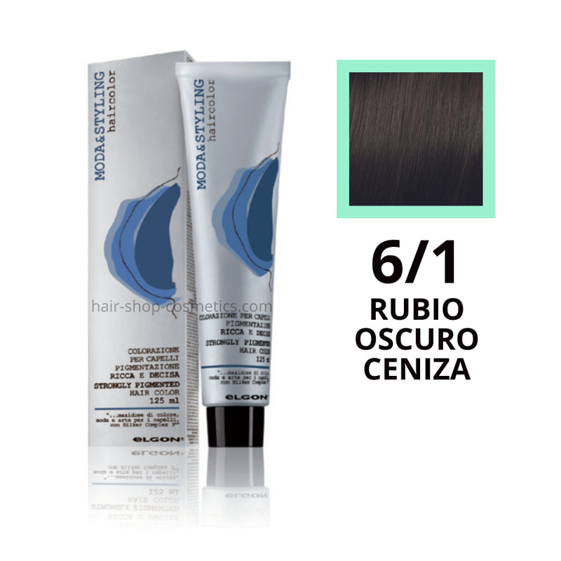 Tinte elgon profesional moda styling, Cenizas 6/1 RUBIO OSCURO CENIZA 125 ml
