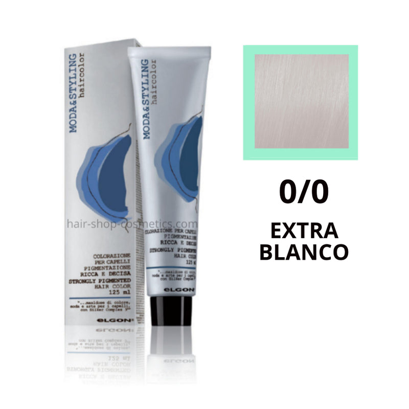 Tinte elgon profesional moda styling, Ultrarrubios 0/0 EXTRA BLANCO 125 ml