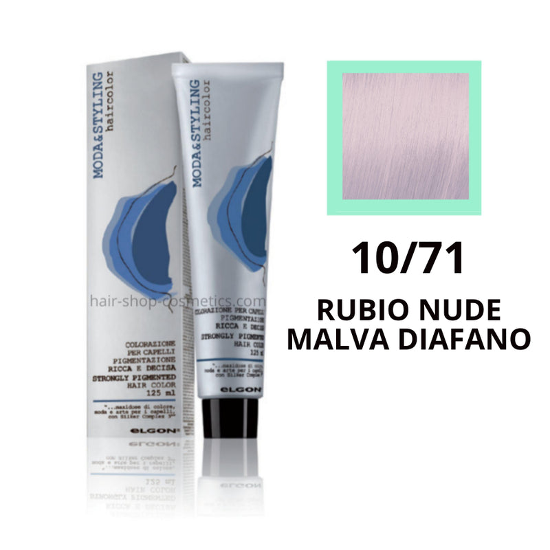 Tinte elgon profesional moda styling, Tonalizadores 10/71 RUBIO NUDE MALVA DIAFANO 125 ml