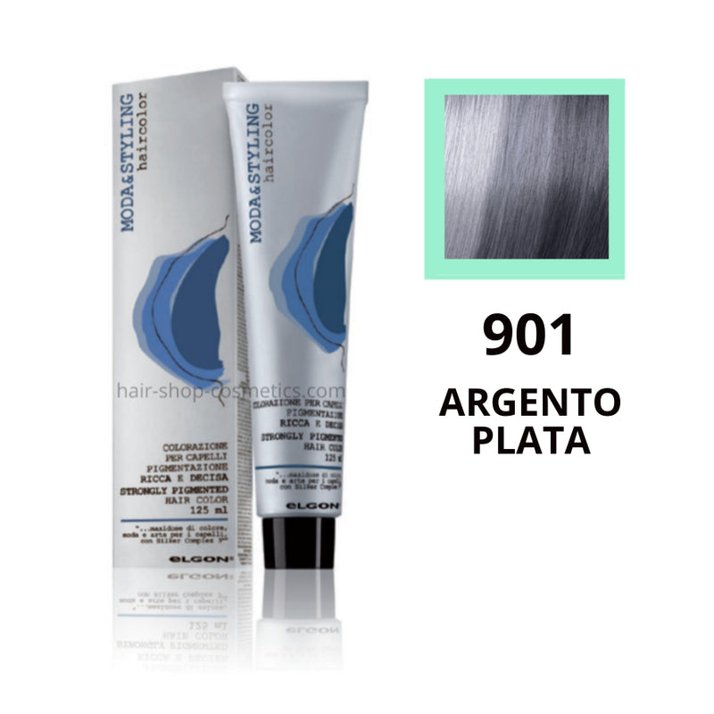 Tinte elgon profesional moda styling, Chroma 901 ARGENTO PLATA 125 ml