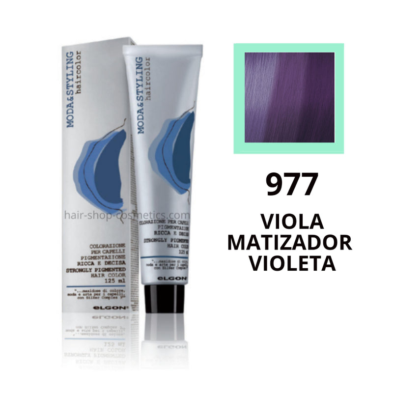 Tinte elgon profesional moda styling, Chroma 977 VIOLA MATIZADOR VIOLETA 125 ml