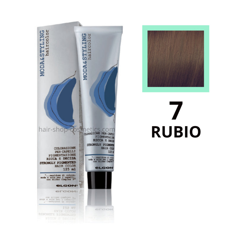 Tinte elgon profesional moda styling, Naturales 7 RUBIO 125 ml