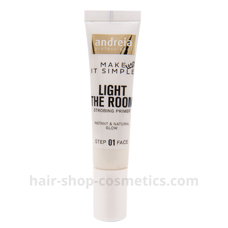 Andreia maquillaje, LIGHT THE ROOM - Strobing Primer - 01, Iluminador y base 14ml 01 milky way