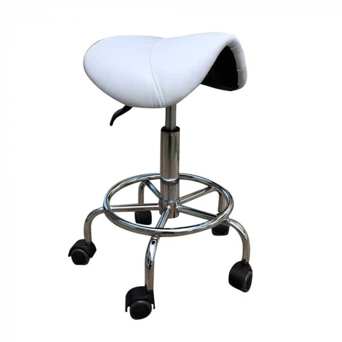 Silla tabuerete rodeo base metal  eurostil , pollie pollie 2 colores negro o blanco