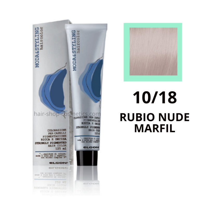 Tinte elgon profesional moda styling, tonalizadores 10/18 RUBIO NUDE MARFÍL 125 ml