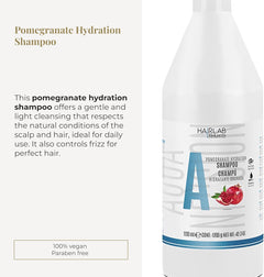 SALERM - Champú Hidratante - Hair Lab Granada - 1200 ml - Limpieza Suave - Apto para Uso Diario - con Vitaminas A, B y C - sin Parabenos - Vegano - Olor a Fresa