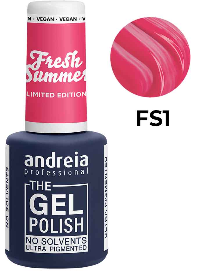 Andreia The Gel Polish FRESH SUMMER | Gel Ultrapigmentado Edición limitada 10.5ml FS1 Fresa Rosa