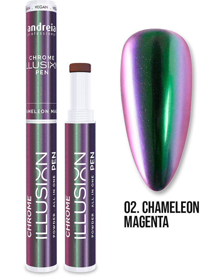 Andreia Chrome Illusion Bolígrafo con Efecto Cromado 0,5GR 02. Chameleon Magenta