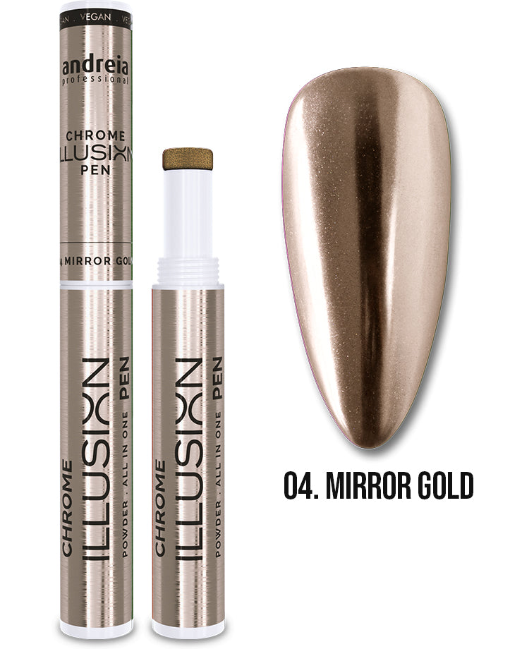 Andreia Chrome Illusion Bolígrafo con Efecto Cromado 0,5GR 04. Mirror Gold