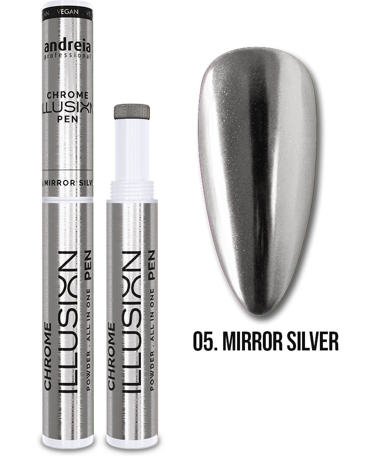 Andreia Chrome Illusion Bolígrafo con Efecto Cromado 0,5GR 05. Mirror Silver