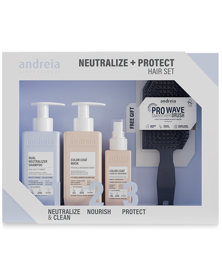 Andreia Neutralize + Protect Hair Set Champú + Mascarilla + Leave In + Cepillo