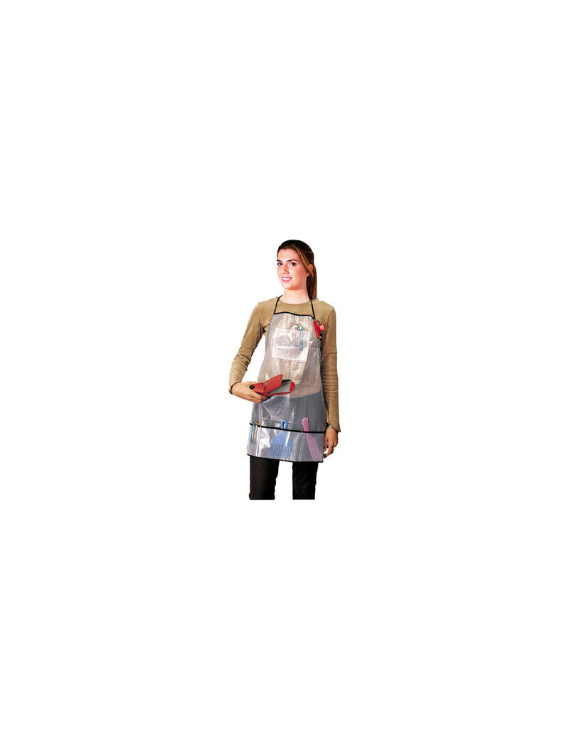 Mandil de plastico transparente Apron, plastic, with 5 pockets, 61x68cm, transparen