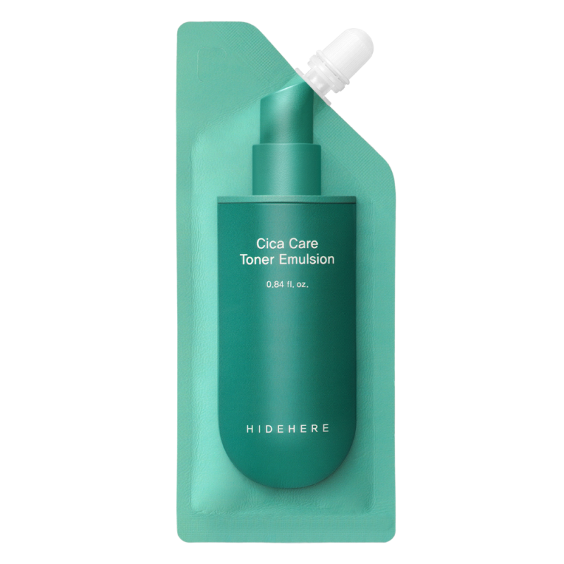 HIDEHERE Cica Care Toner Emulsion 25ml. mulsión Calmante con Centella Asiática