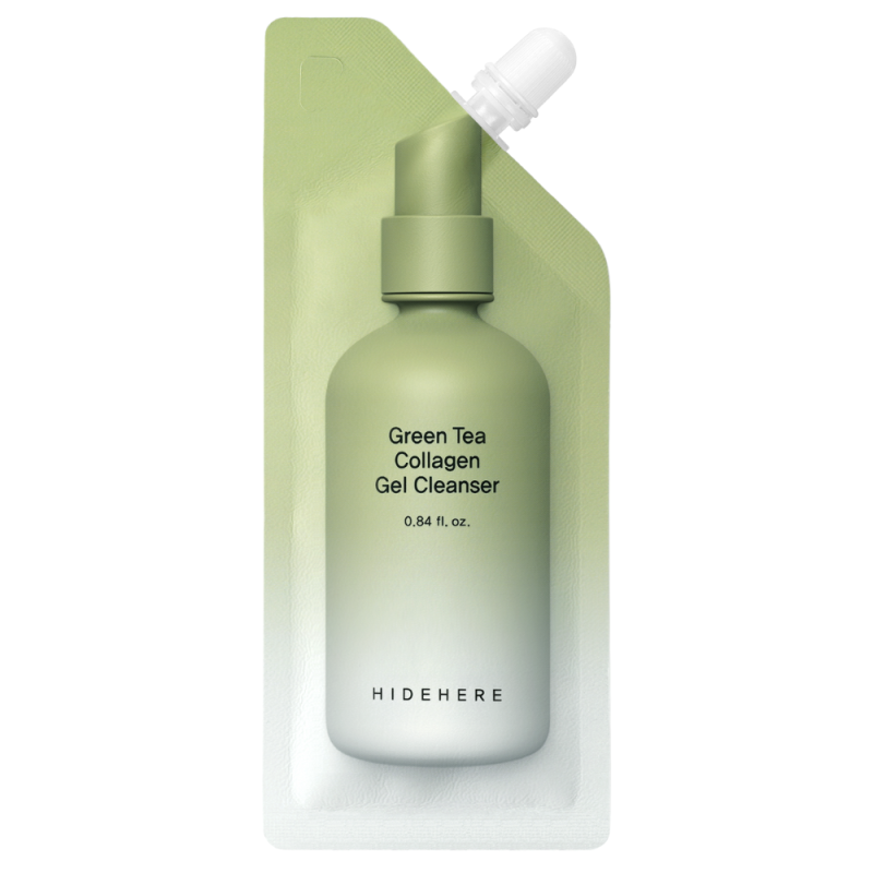 HIDEHERE Green Tea Collagen Cleanser 25ml. Limpiador Facial Suave con Té Verde y Colágeno