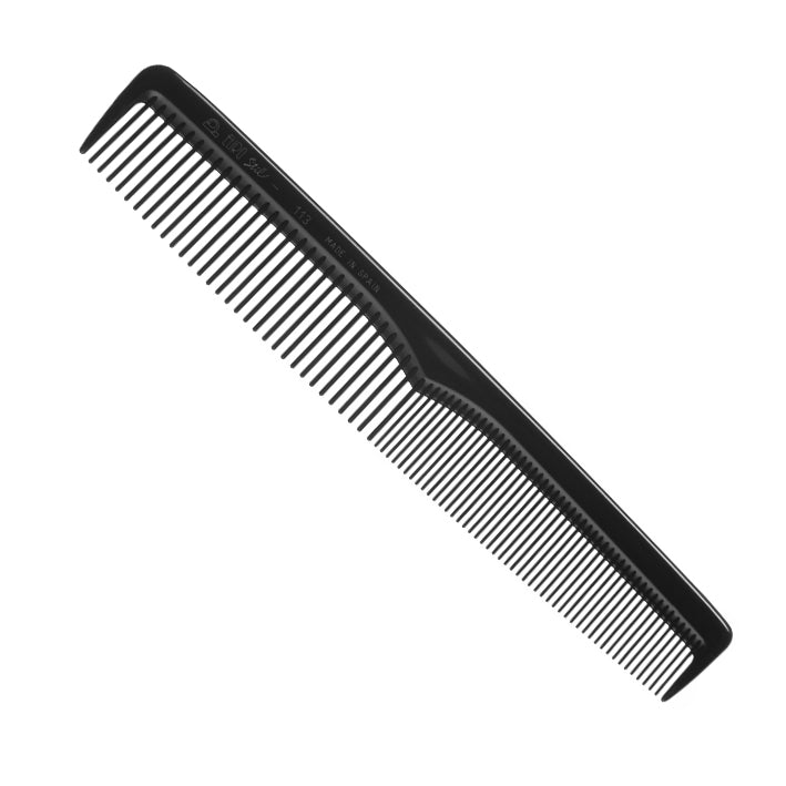 Peine barbero batidor nylon 17,5cm negro  ragnar/eurostil